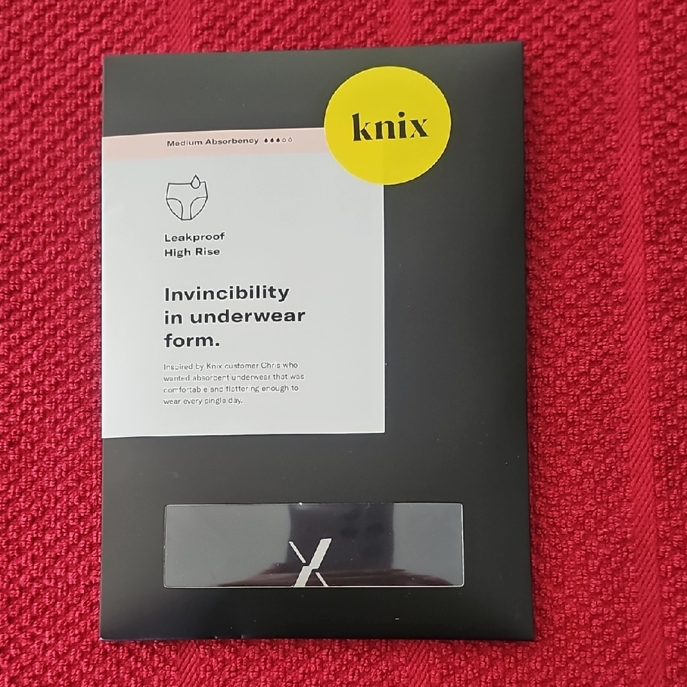 Knix Leakproof High Rise Underwear - Black and Red